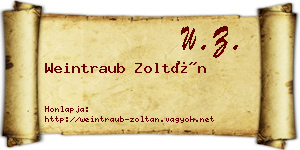 Weintraub Zoltán névjegykártya