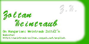 zoltan weintraub business card